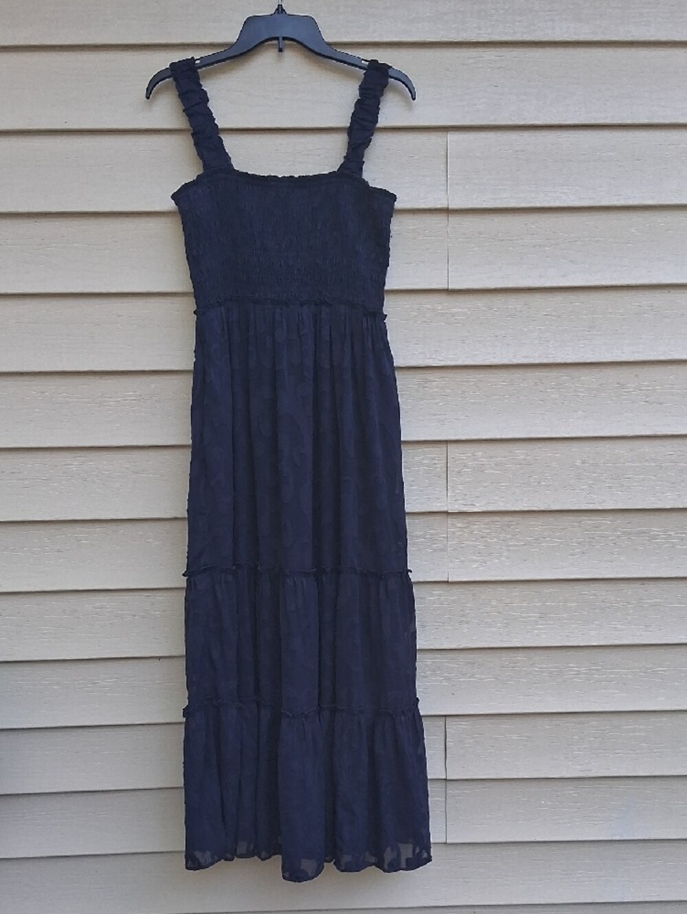 Lilly Pulitzer Navy-Black Smocked Strap Tiered Maxi Dress - Picture 2 of 16